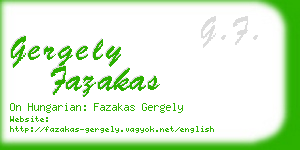 gergely fazakas business card